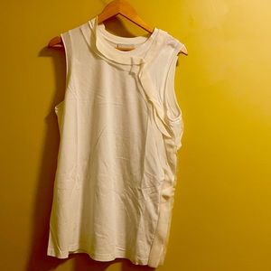 3.1 Phillip Lim white cotton and silk tank top
